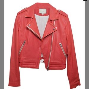 Red iro leather jacket